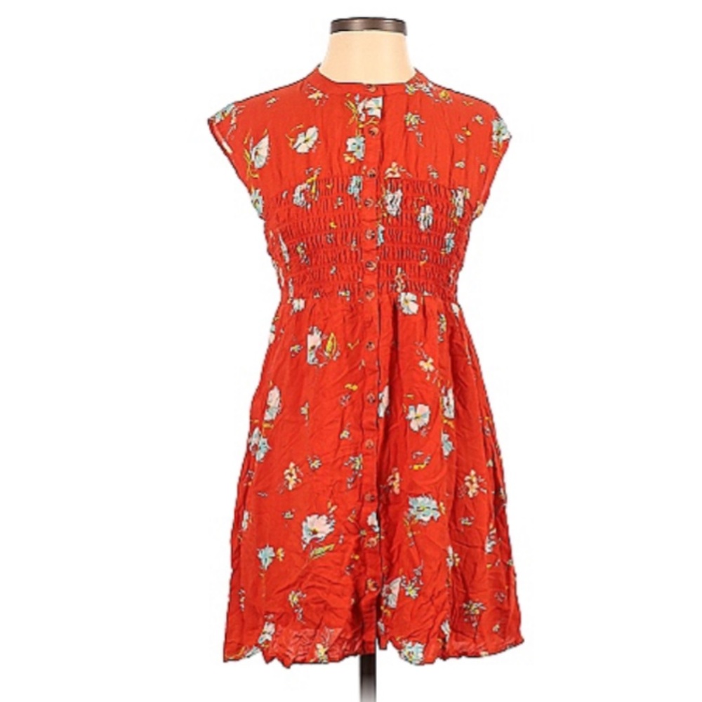Free People Floral Mini Dress, Size S